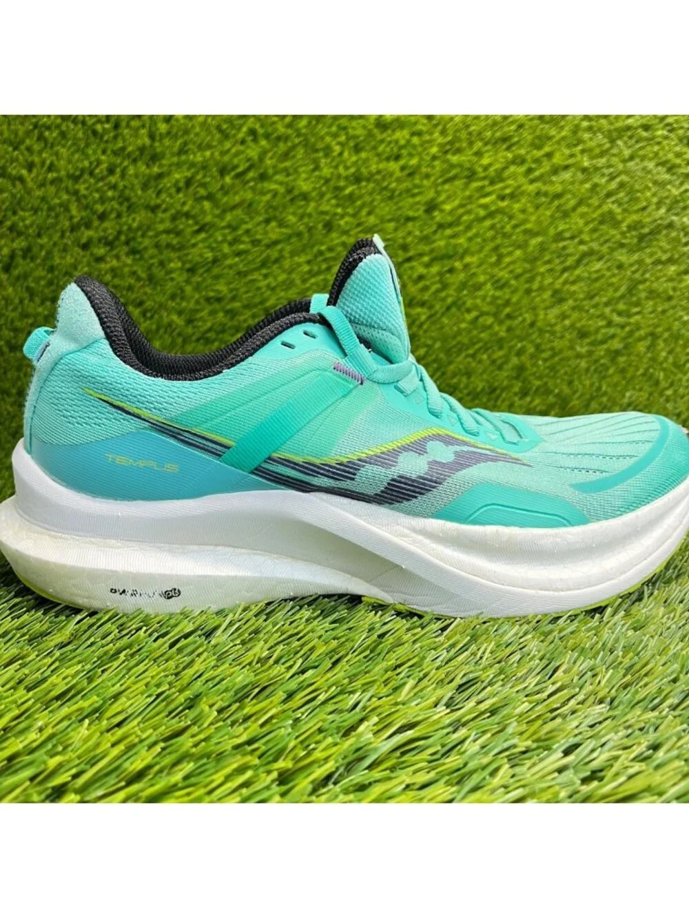 Saucony Tempus Womens Size 9.5 Blue Black White Athletic Running Shoes Sneakers